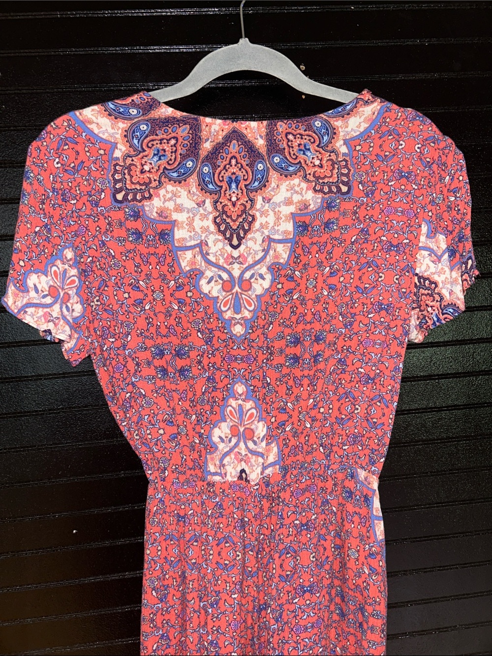 Estelle | Coral Paisley Romper - Picture 6 of 9